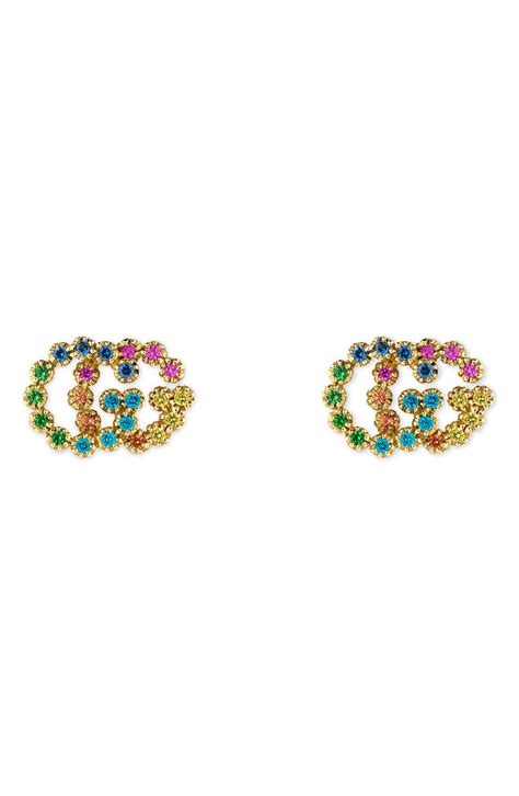 gucci chanel earrings|gucci multi stone earrings.